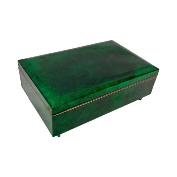 Otagiri Other - Vintage Malachite Otagiri Lacquerware Music Jewelry Box Plays The Way We Were